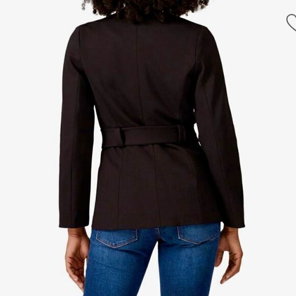 Krisa Revolve Blazer Womens Black Ponte Open & Hook Eye Closure Short Ja… - Picture 6 of 14